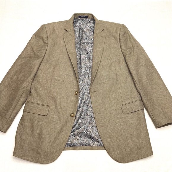 Alan Flusser Men's Two‎ Button Paisley Lined Jacket Size 44R - Picture 1 of 6